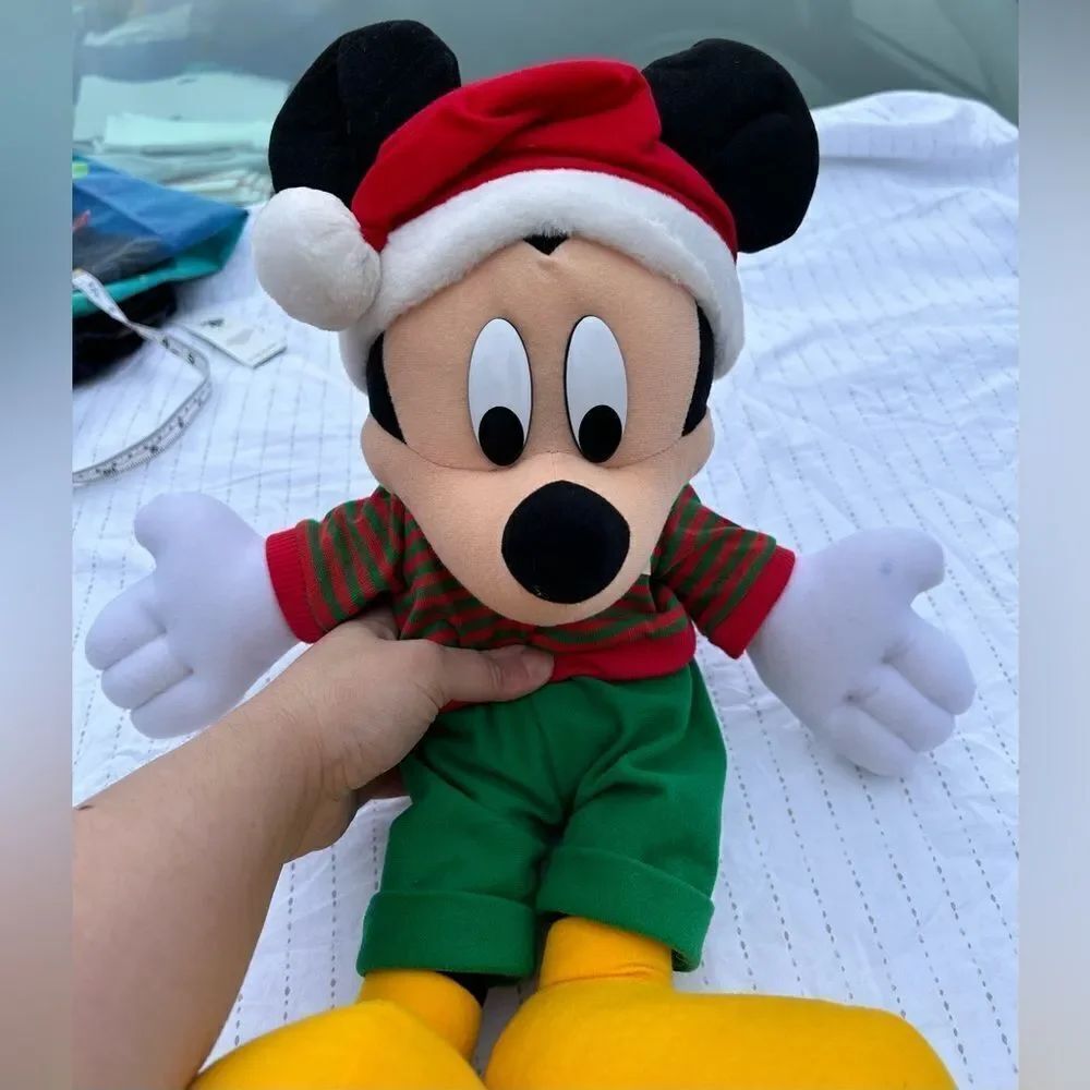 Vintage Mickey Mouse Christmas Stuffed Animal